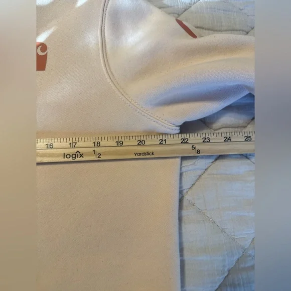 Carhartt Relaxed Fit Hoodie Sweatshirt Pullover Sleeve Logo 102791 Womens Large - Picture 6 of 7